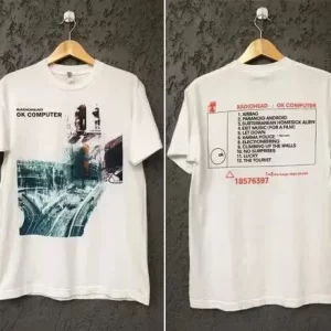 American Retro Radiohead Ok Computer T-shirt 1997 New T-shirt Summer New Retro Fashion Men and Women Streetwear