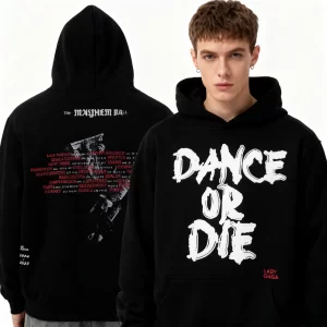 Vintage Fashion Oversize Hip Hop Hoodies The MAYHEM BALL Tour 2026 Pullovers DANCE OR DIE Sweatshirts Fleece Sweatshirt Unisex
